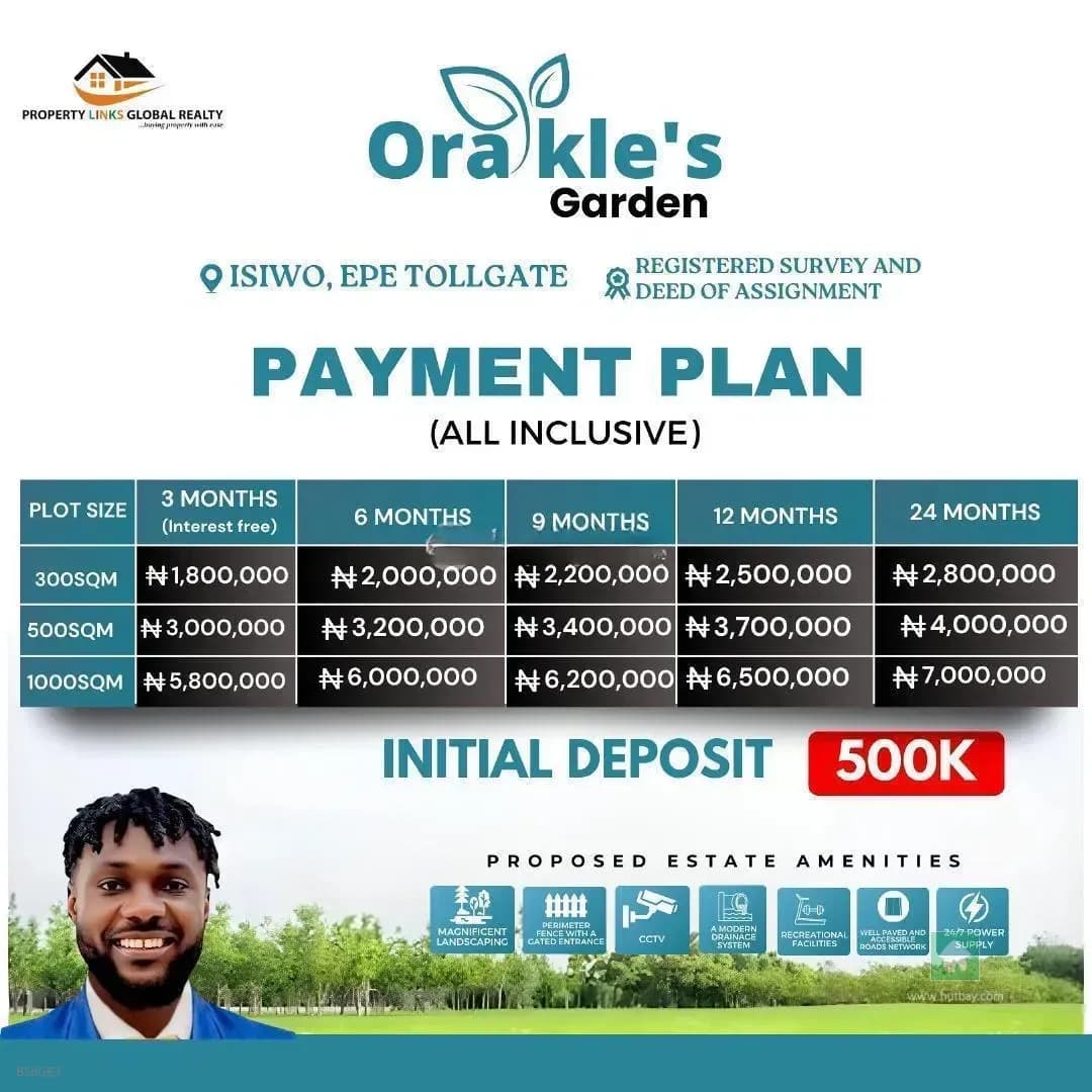 Land Offering in Epe, Lagos – 1000 sqm with Security Features