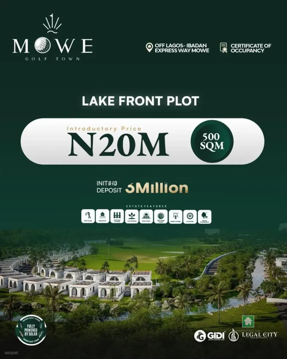 Land for Sale in Mowe Town, Ogun