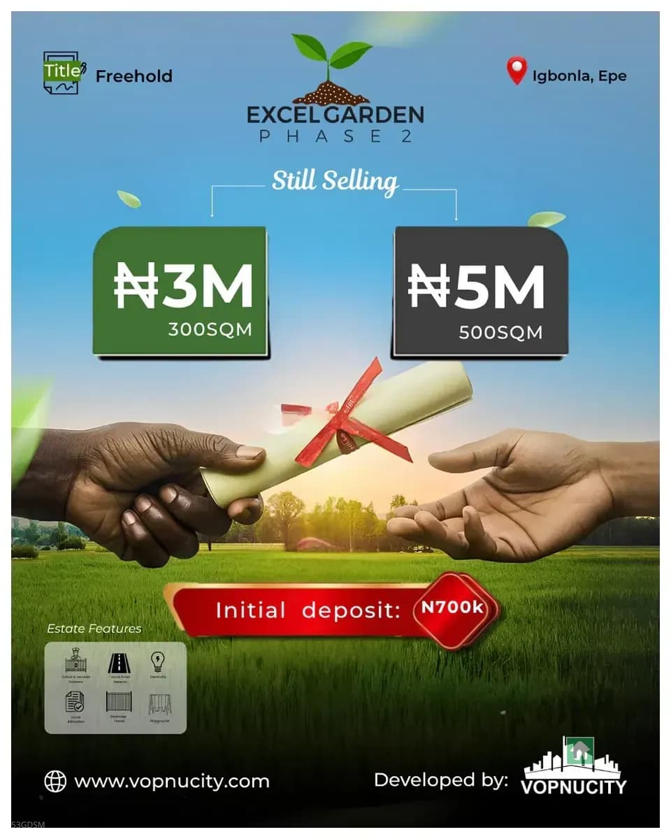 Invest in Land at Excel Gardens Phase 2, Epe