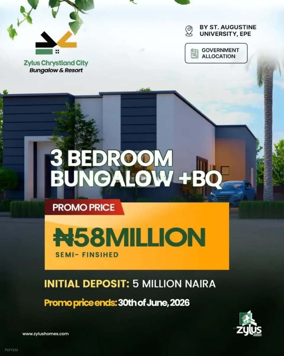 Spacious 3-Bedroom Bungalow in Epe, Lagos
