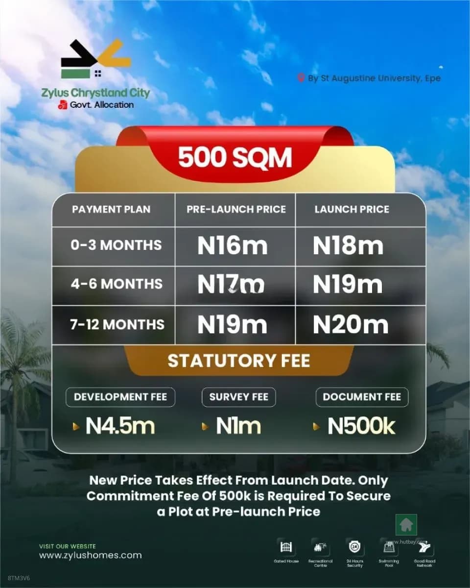 Invest in Prime Land at Zylus Chrystland City, Epe, Lagos