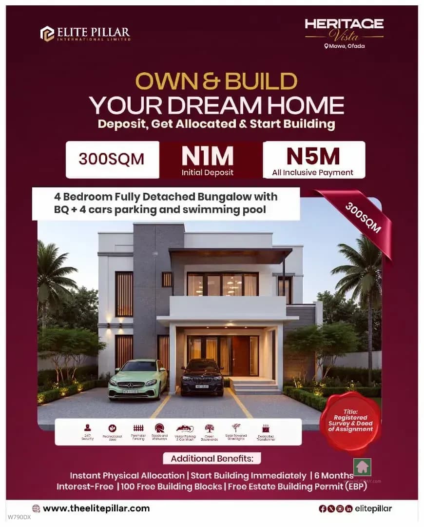 Freehold Land in Mowe Ofada, Ogun