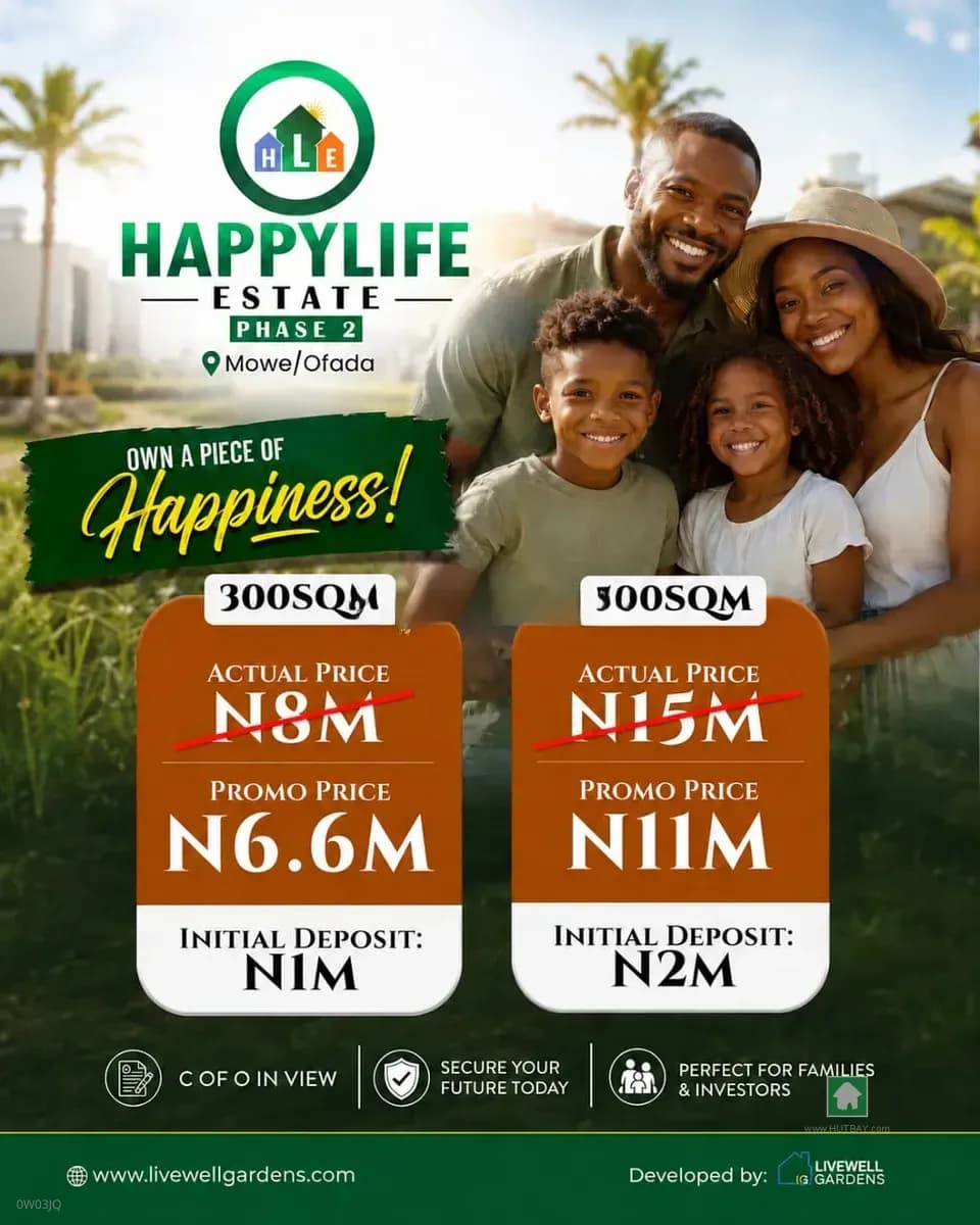 Mowe Ofada Land for Sale