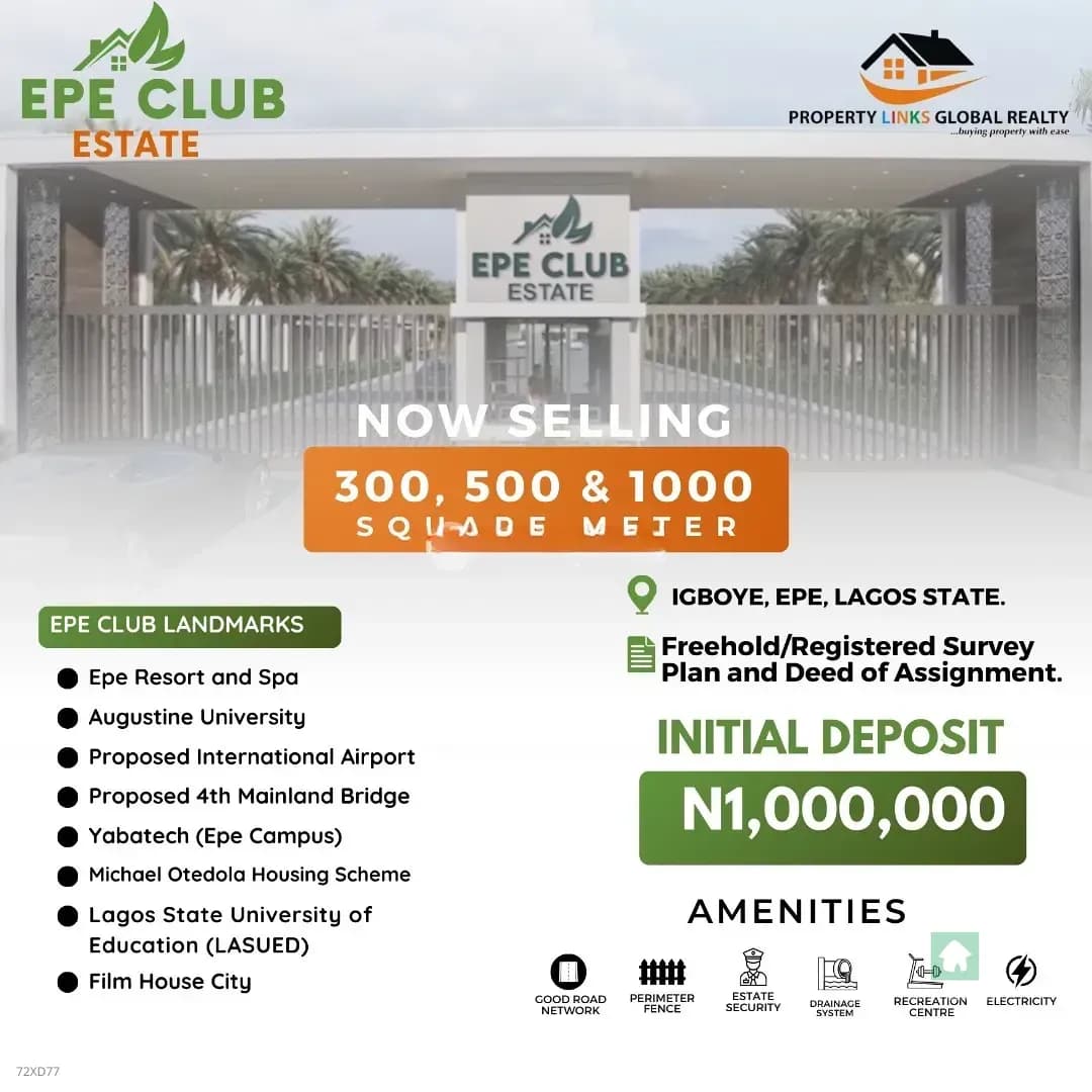 Strategic Land Opportunity in Epe Club Estate, Lagos